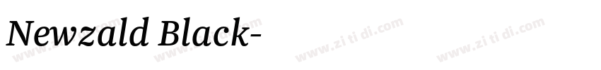 Newzald Black字体转换 Newzald Black字体转换